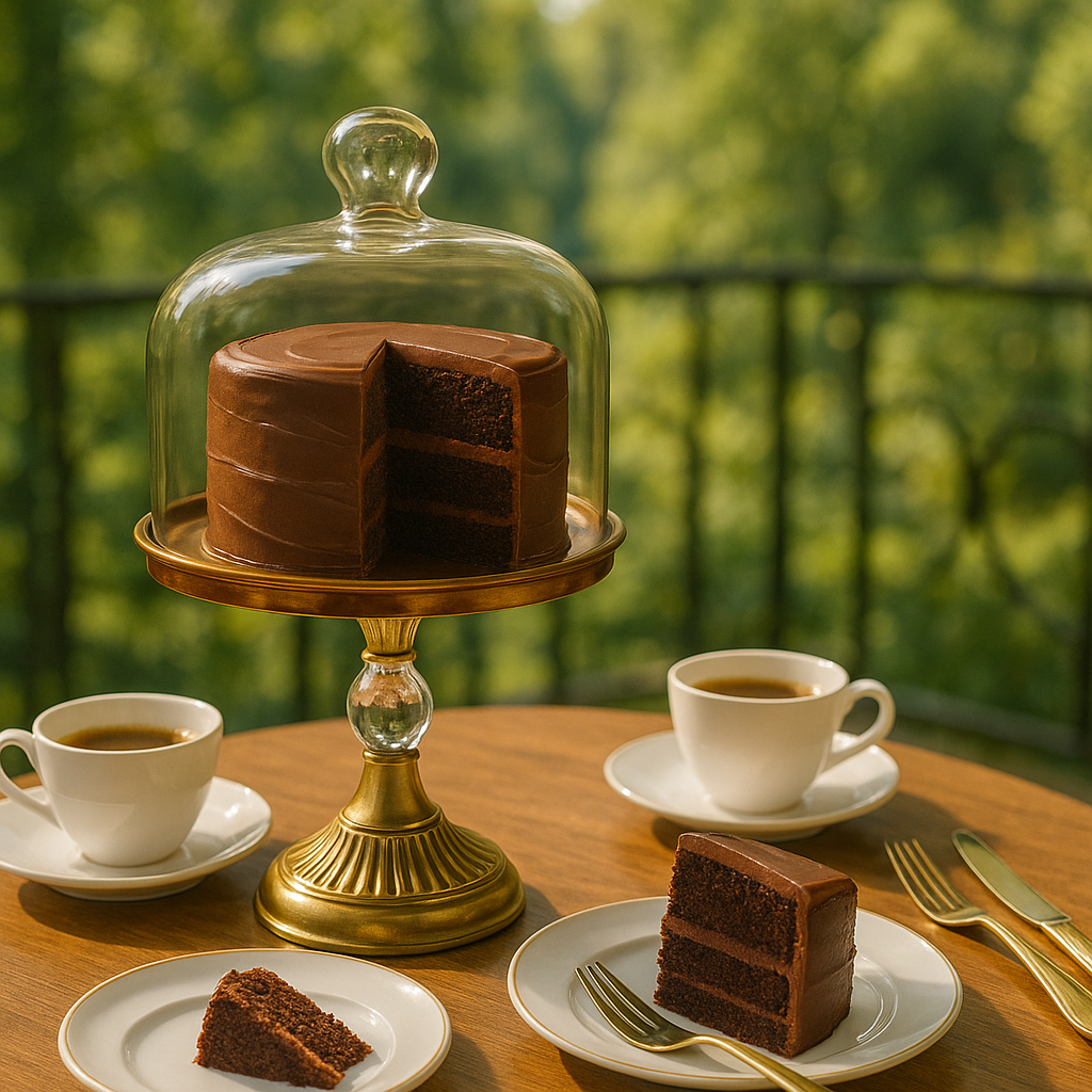 کیک خوری شیک با پایه طلایی | خرید آنلاین از سورپرایز گالری