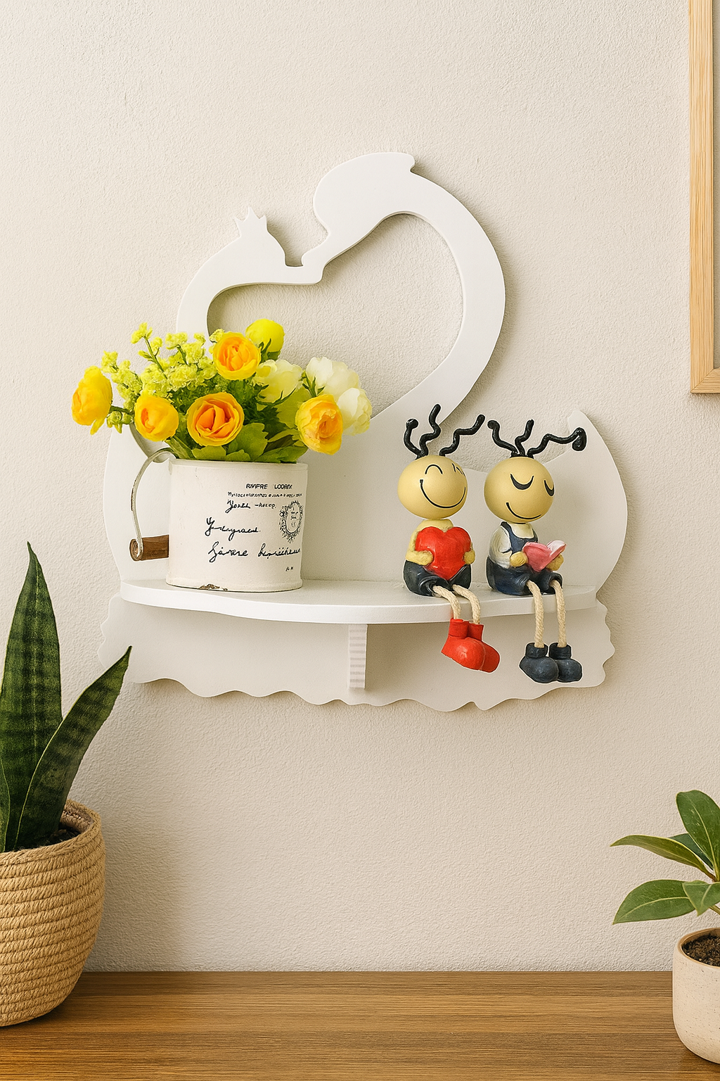 شلف دیواری طرح قو | خرید آنلاین از سورپرایز گالری