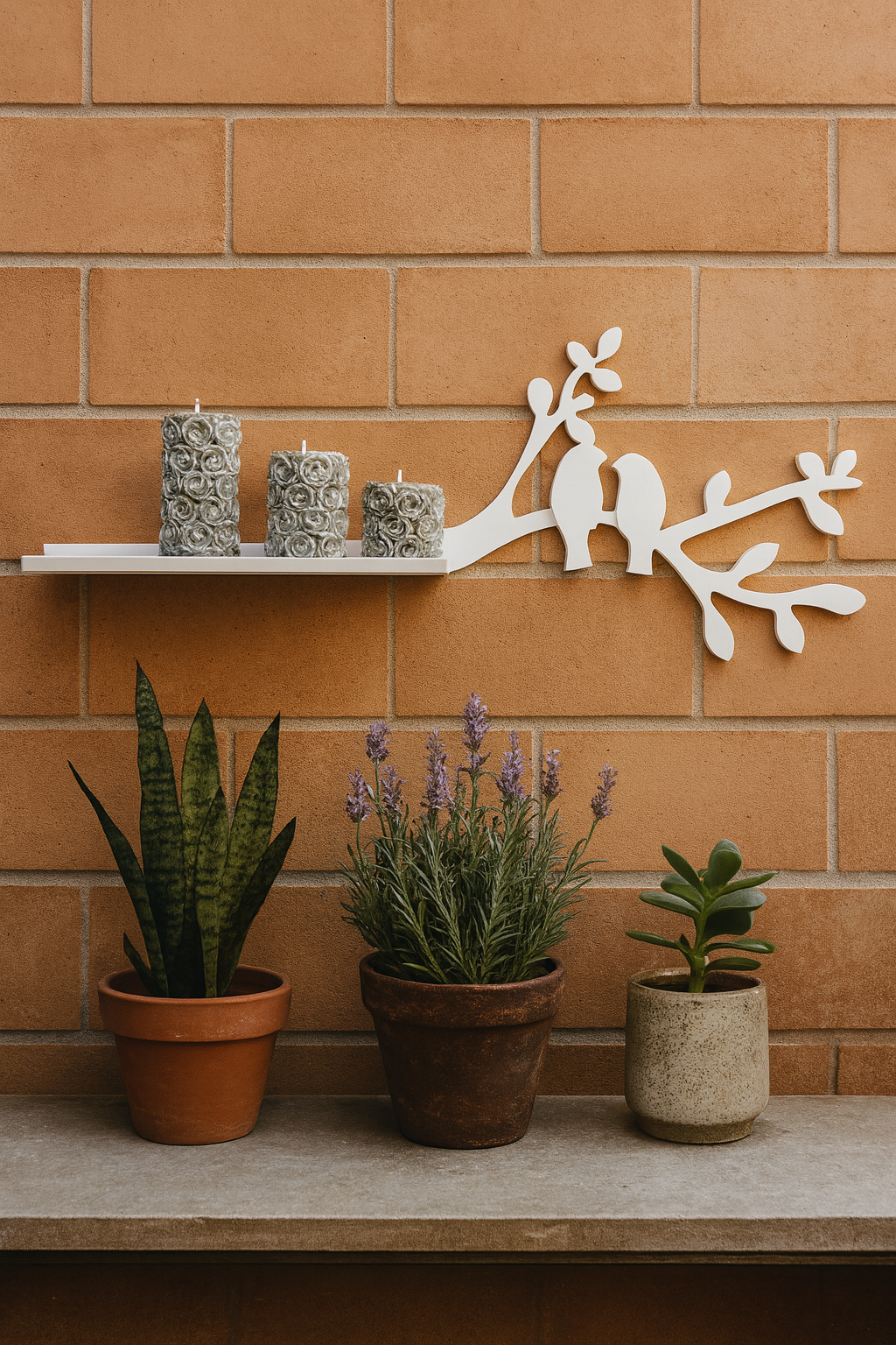 شلف دیواری دو پرنده PVC